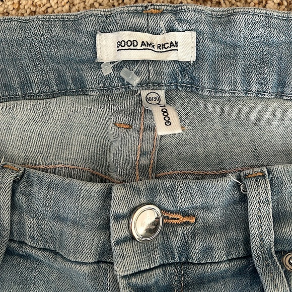 Good American Sexy Distressed Light Blue Denim Skinny Jeans Pants **Sz 10**🔥🔥 - Picture 6 of 9